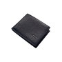Zoozie Bags Cartera para Hombre de Piel Auténtica, Azul Oscuro, 11.5x2x8.5 cm